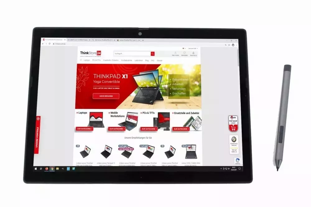 Lenovo ThinkPad X12 Detachable i7-1160G7 2,10-4,40 GHz 16GB 512GB 1920x1280 Webcam Bluetooth Win 11 Pro ohne (3/5)